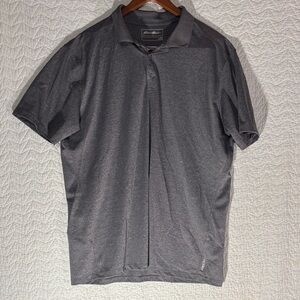 Eddie Bauer Men's Charcoal Gray Performance Polo